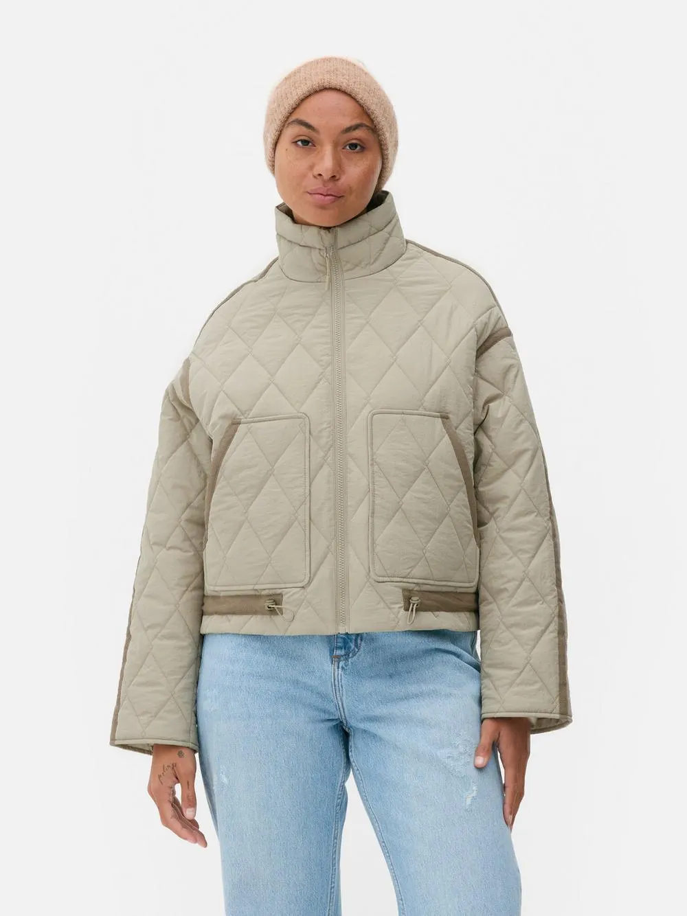 Chaqueta acolchada con cuello chimenea