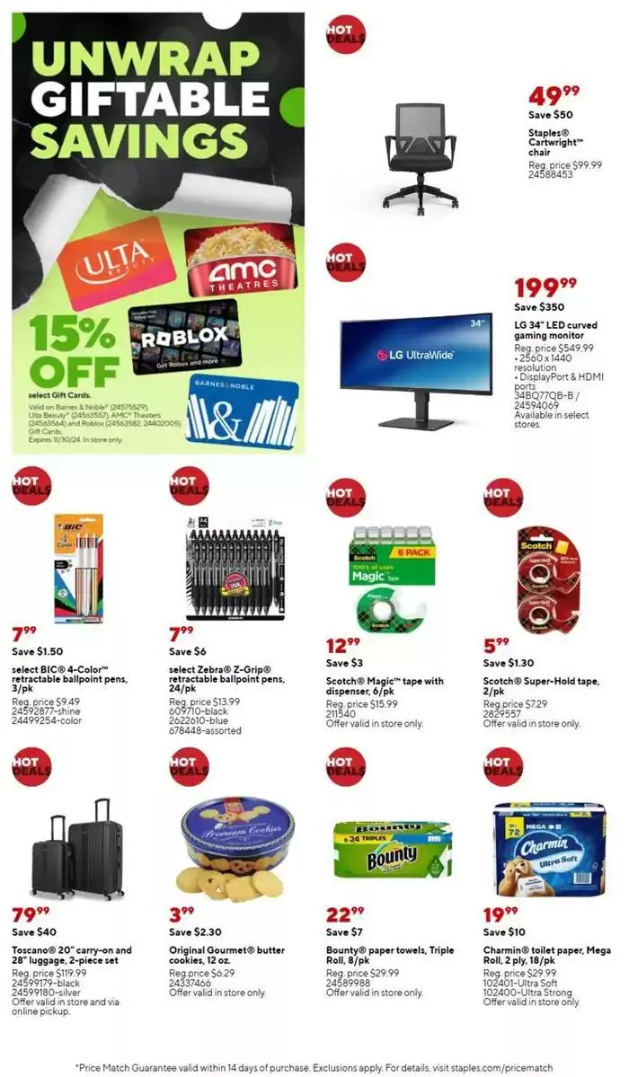Weekly ad Staples flyer from November 17 to November 23 2024 - Page 10