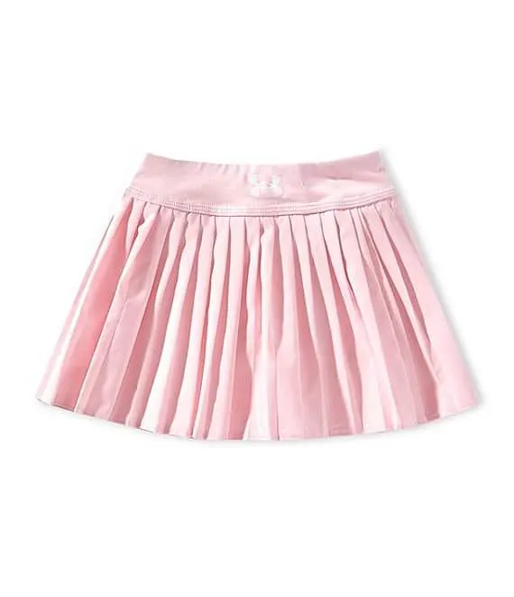 Little Girls Pleated Micro-Pique Skort