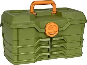 Flambeau Outdoors NextGen 6/0 Large Tackle Box, 6 Pivot Trays, 32 Compartments, Advanced Tackle Storage Organizer, Green