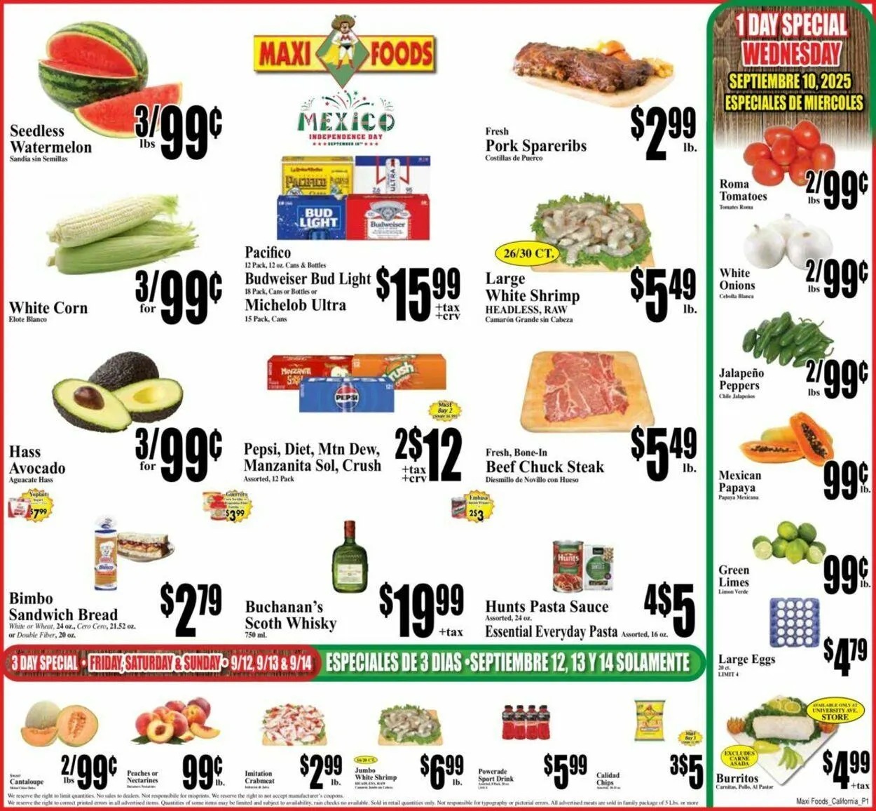 Weekly ad Maxi Foods Current weekly ad from September 10 to September 16 2025 - Page 1