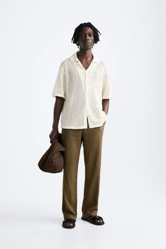 CAMISA JACQUARD GEOMÉTRICO