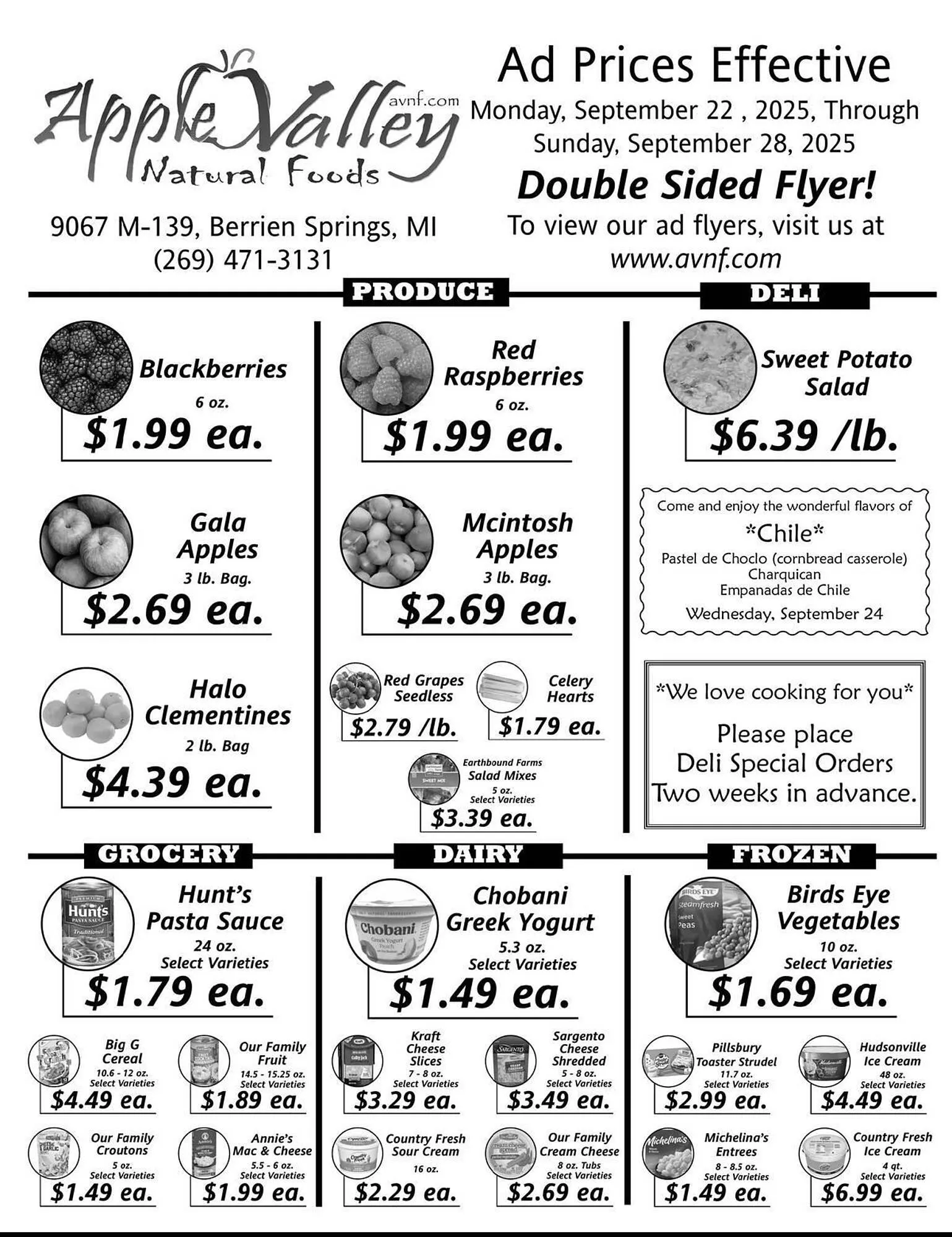 Weekly ad Apple Valley Natural Foods weekly ad from September 22 to September 28 2025 - Page 1