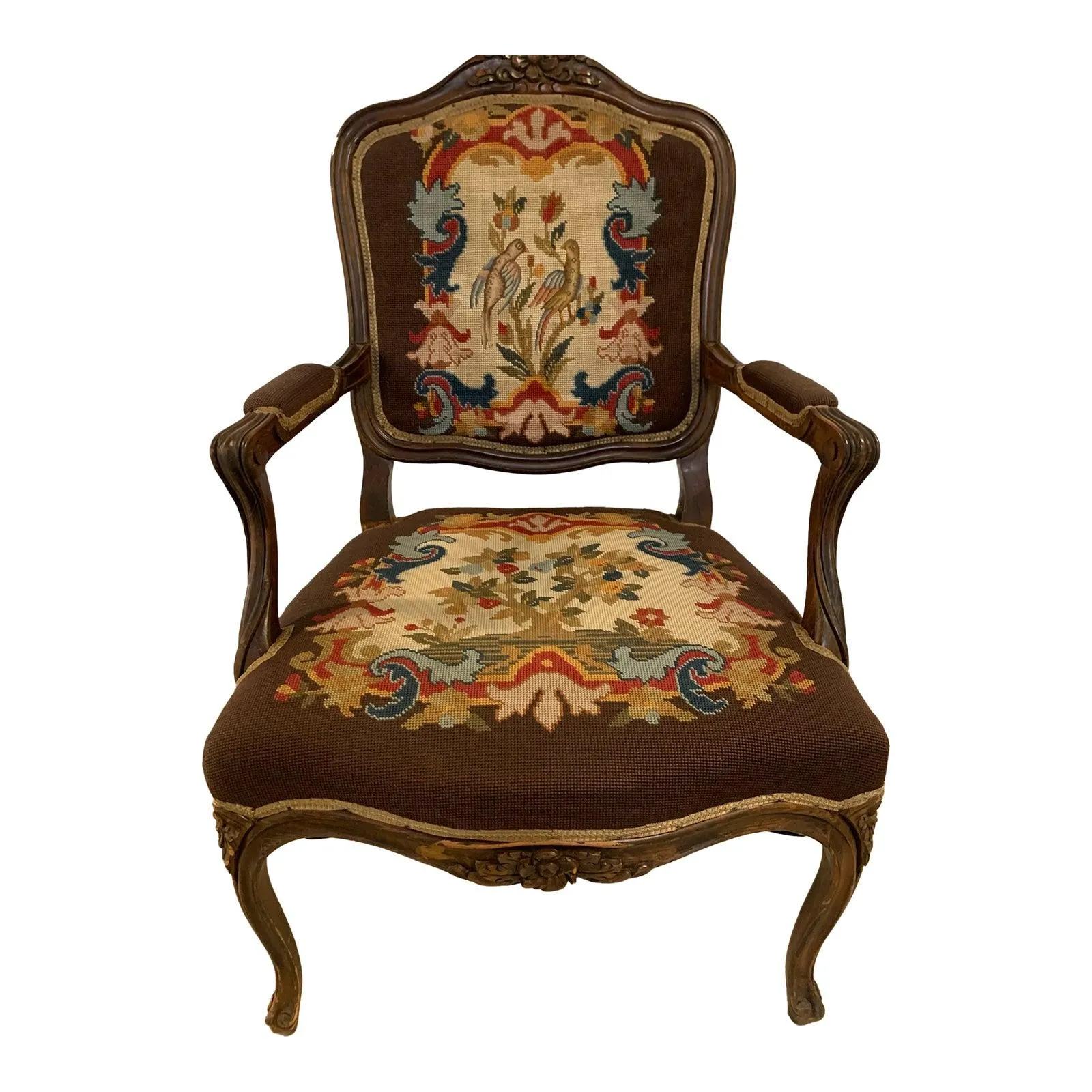 Antique Needlepoint Chair