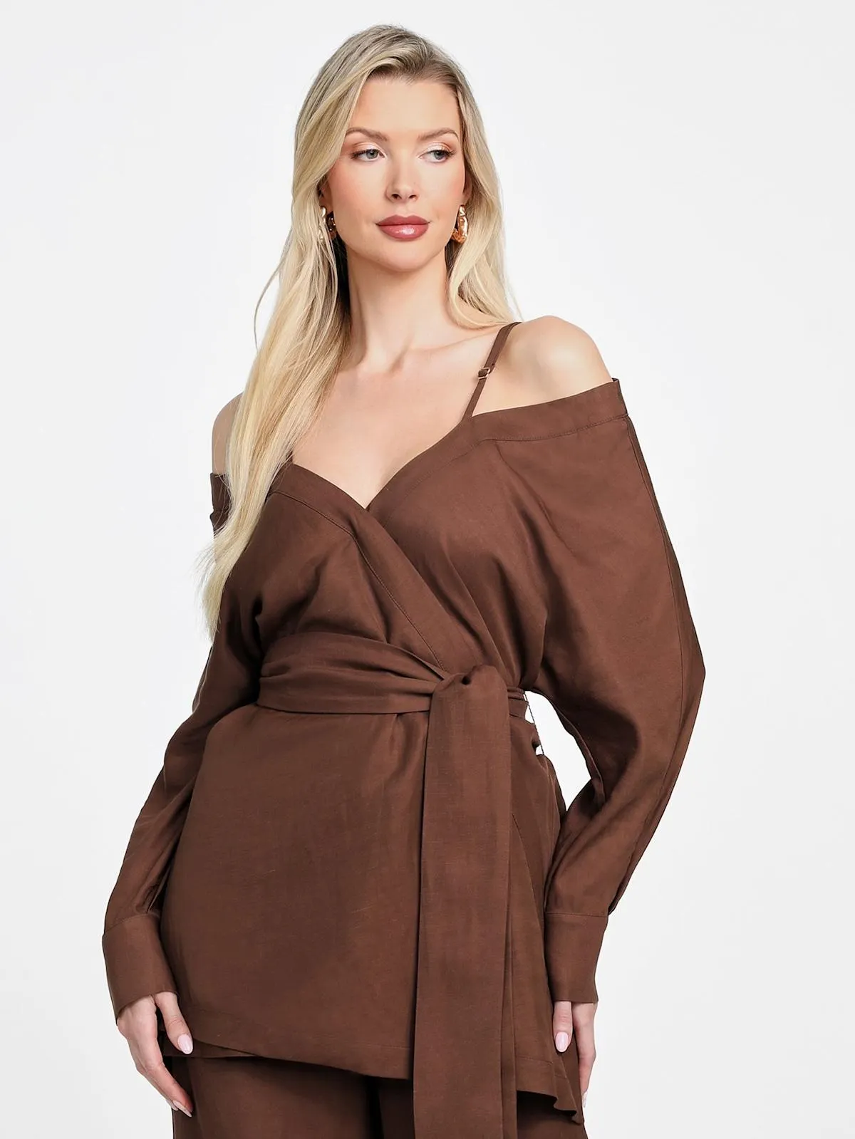 Eco Greta Linen-Blend Wrap Tunic