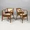 Italian Mid-Century Modern Garden Armchairs in Rattan and Straw, 1960s, Set of 2