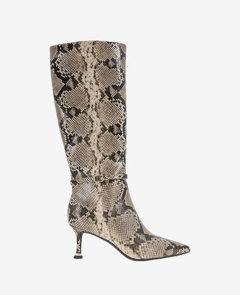 Utah Leather Boot - TAUPE SNAKE