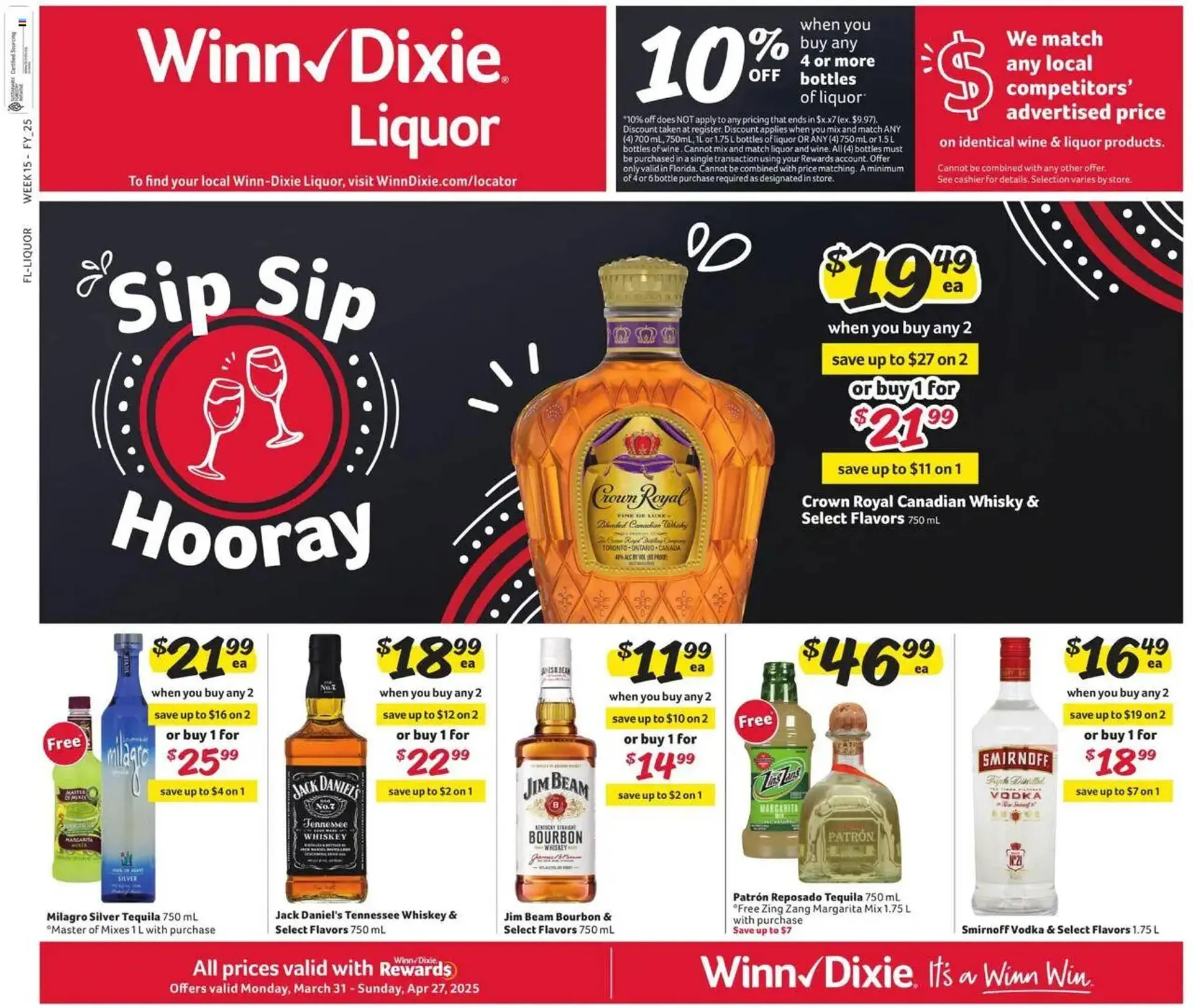 Weekly ad Winn Dixie Weekly Ad from March 31 to April 27 2025 - Page 1