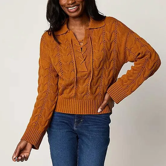 new! a.n.a Womens Long Sleeve Pullover Sweater