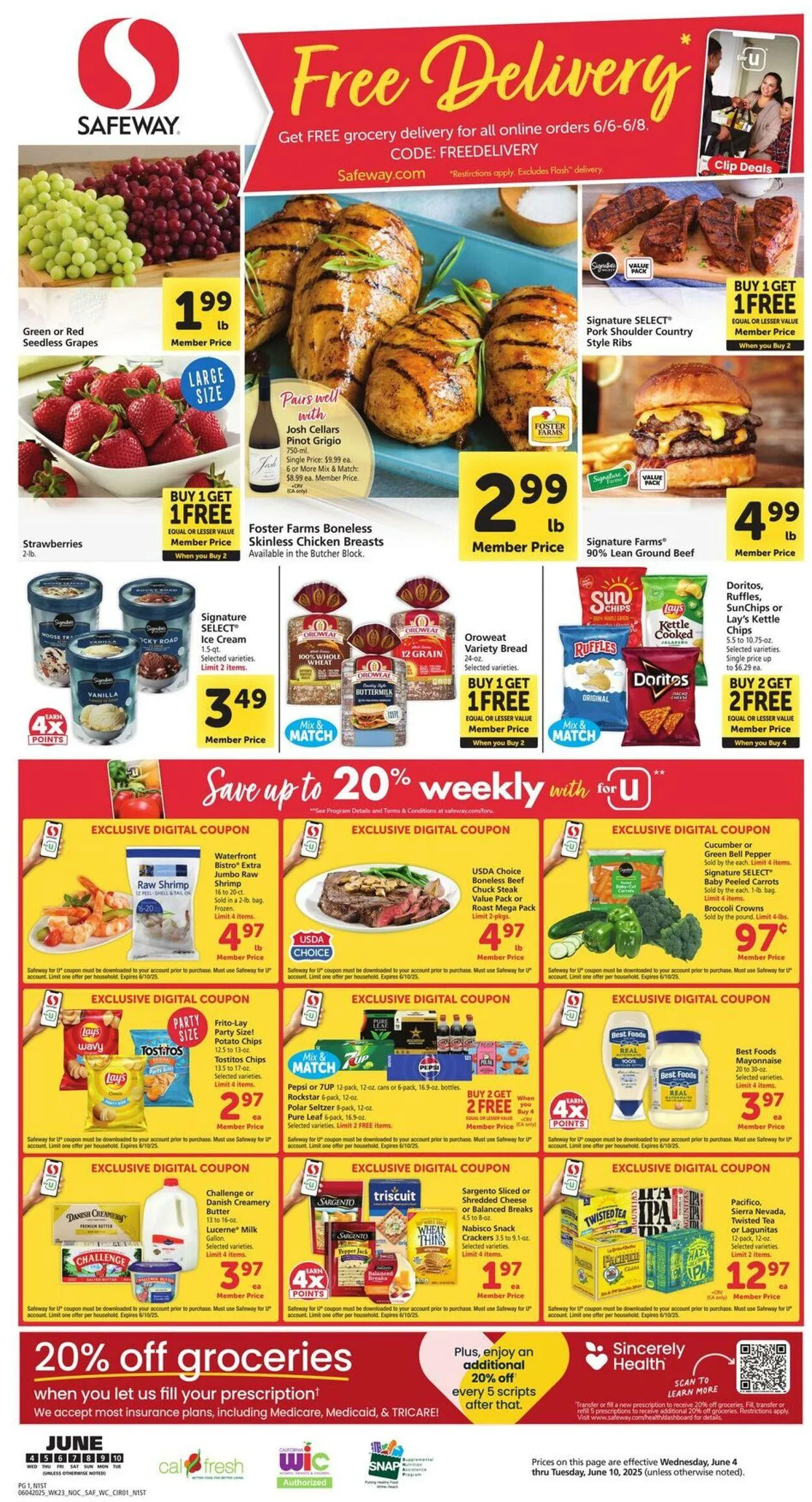 Weekly ad Safeway Current weekly ad from June 4 to June 10 2025 - Page 1
