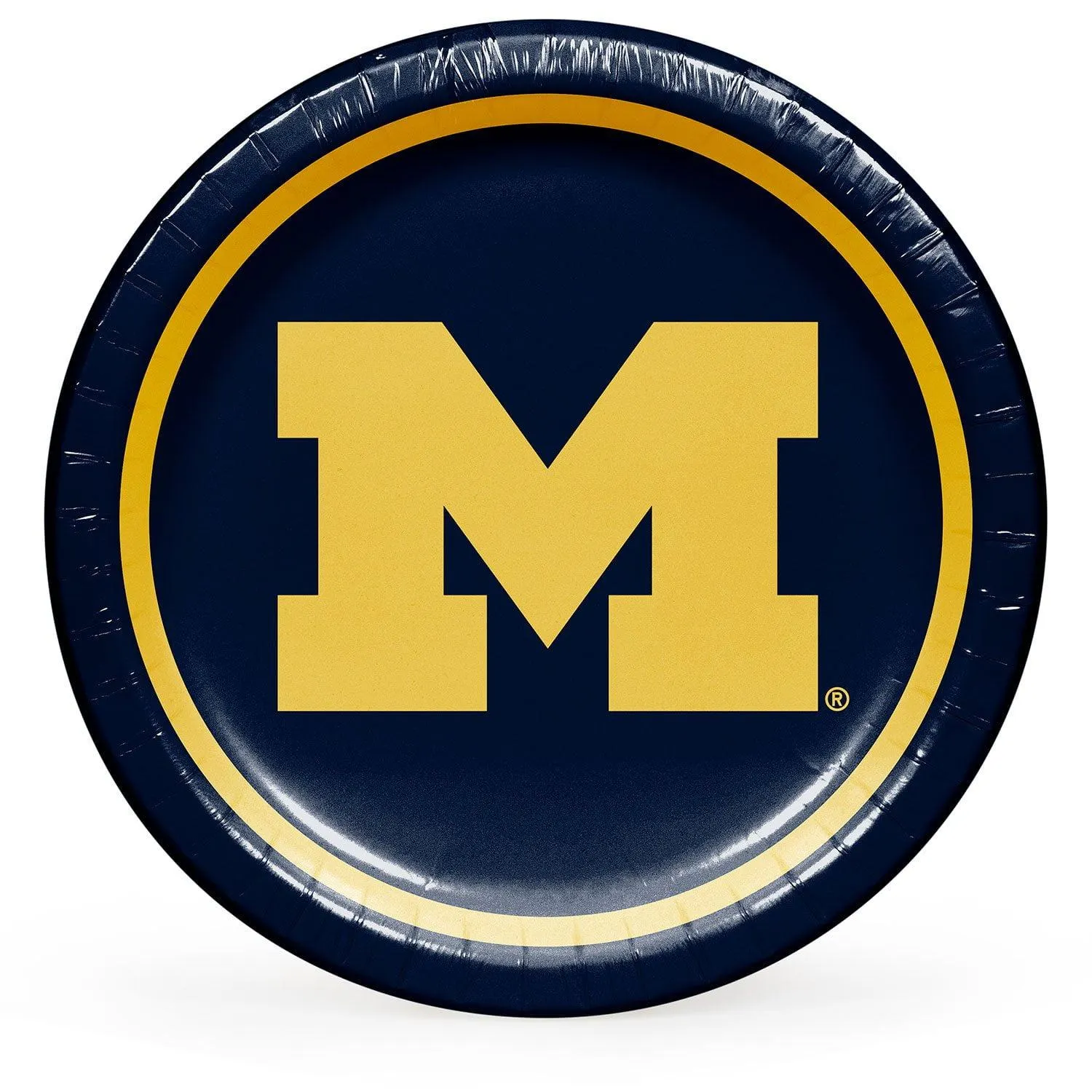 Michigan Wolverines NCAA Round Paper Plates, 10", 85 ct.