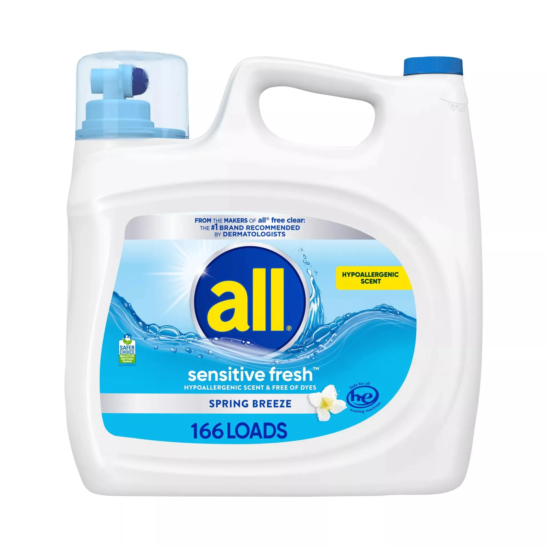 all Liquid Laundry Detergent - Sensitive Fresh, 166 loads/208 oz.