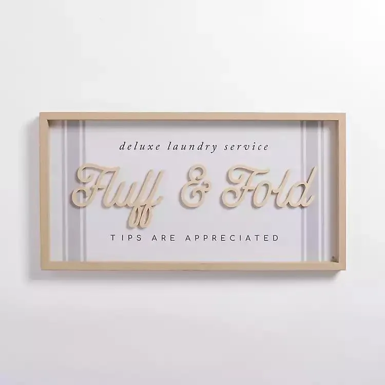 Fluff and Fold Wood Wall Plaque