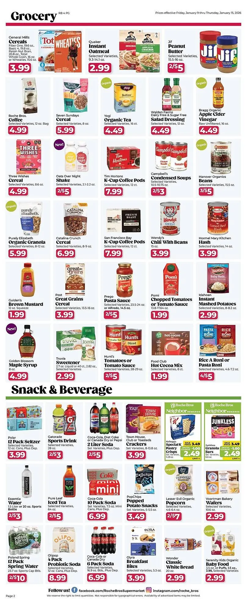 Weekly ad Roche Bros weekly ad from January 9 to January 15 2026 - Page 2