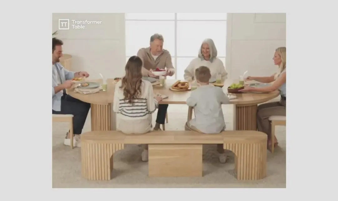 The Family Extendable Transformer Dining Table Set (Table + 4 Chairs)