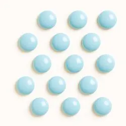 Mini Baby Blue Enamel Button Magnets (Pack of 12 pieces)