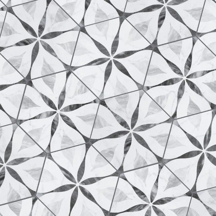 Classico Bardiglio Hex 7" x 8" Porcelain Patterned Wall & Floor Tile