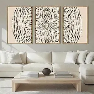 ANHUIB Jesus Wall Art 16x24 Inch Jesus Feeds The 5000 Canvas Wall Art Set of 3 Framed Christian Wall Decor Modern Abstract Art Print for Living Room Bedroom Office