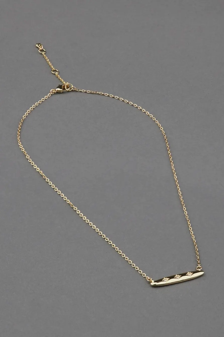 pave detail bar necklace