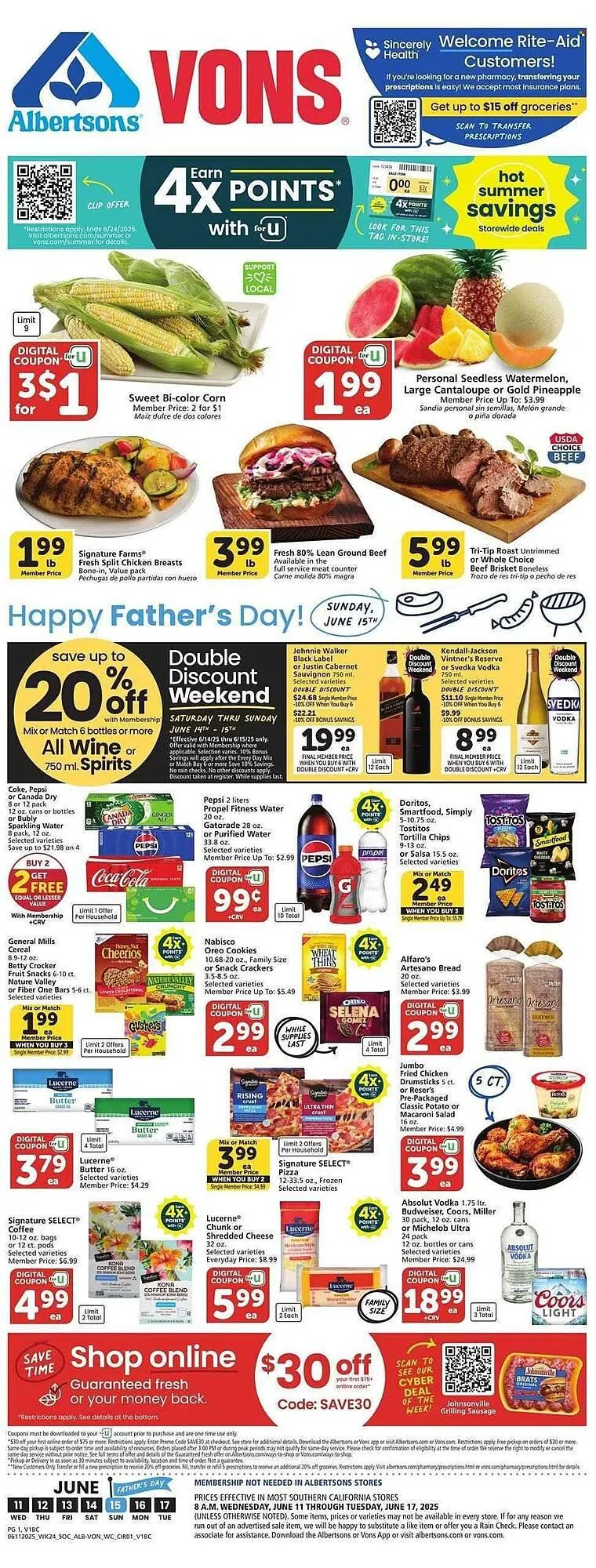 Weekly ad Albertsons Weekly Ad from June 11 to June 17 2025 - Page 1