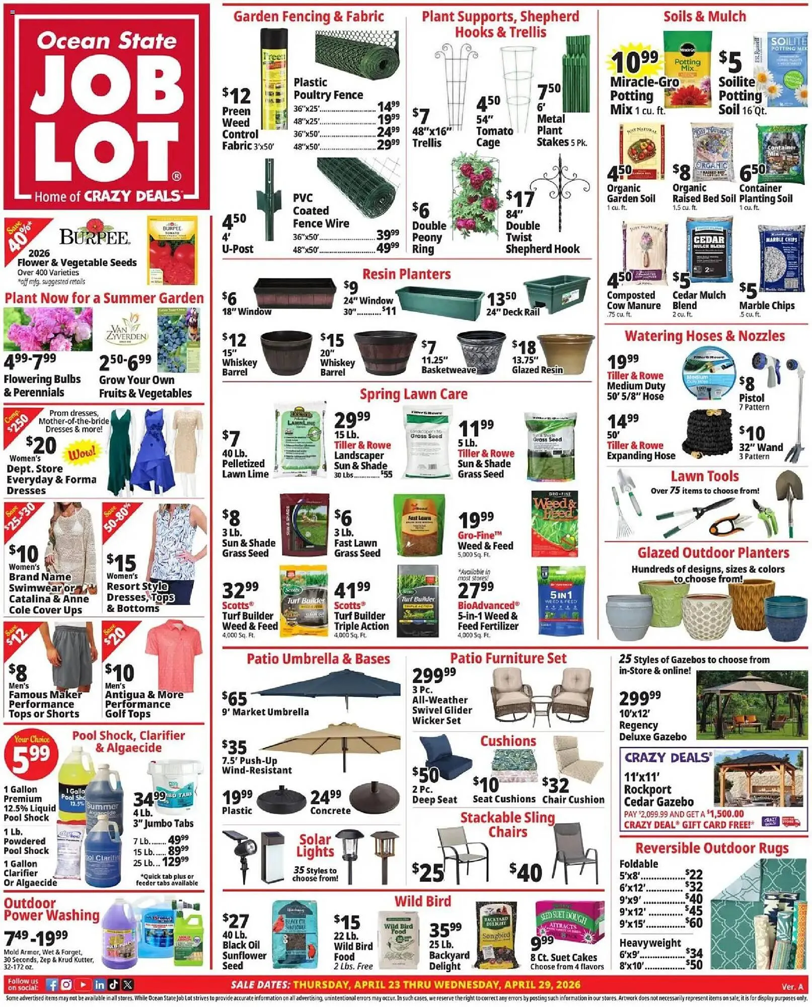 Weekly ad Ocean State Job Lot flyer from April 23 to April 29 2026 - Page 1
