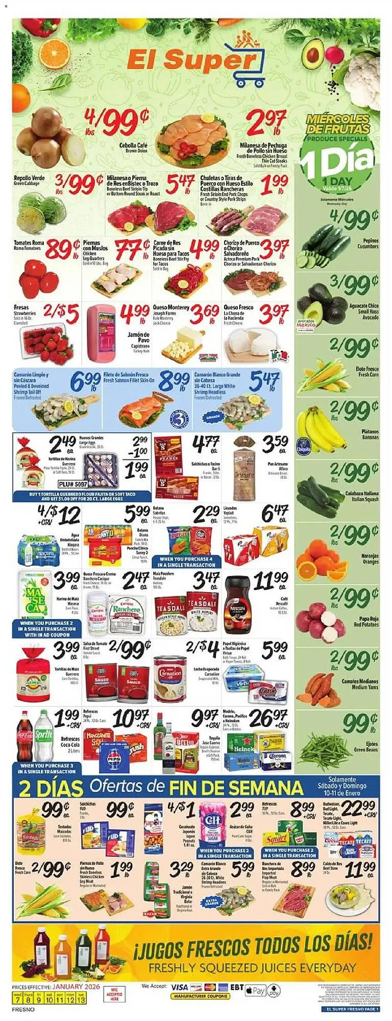 Weekly ad El Super weekly ad from January 7 to January 14 2026 - Page 1