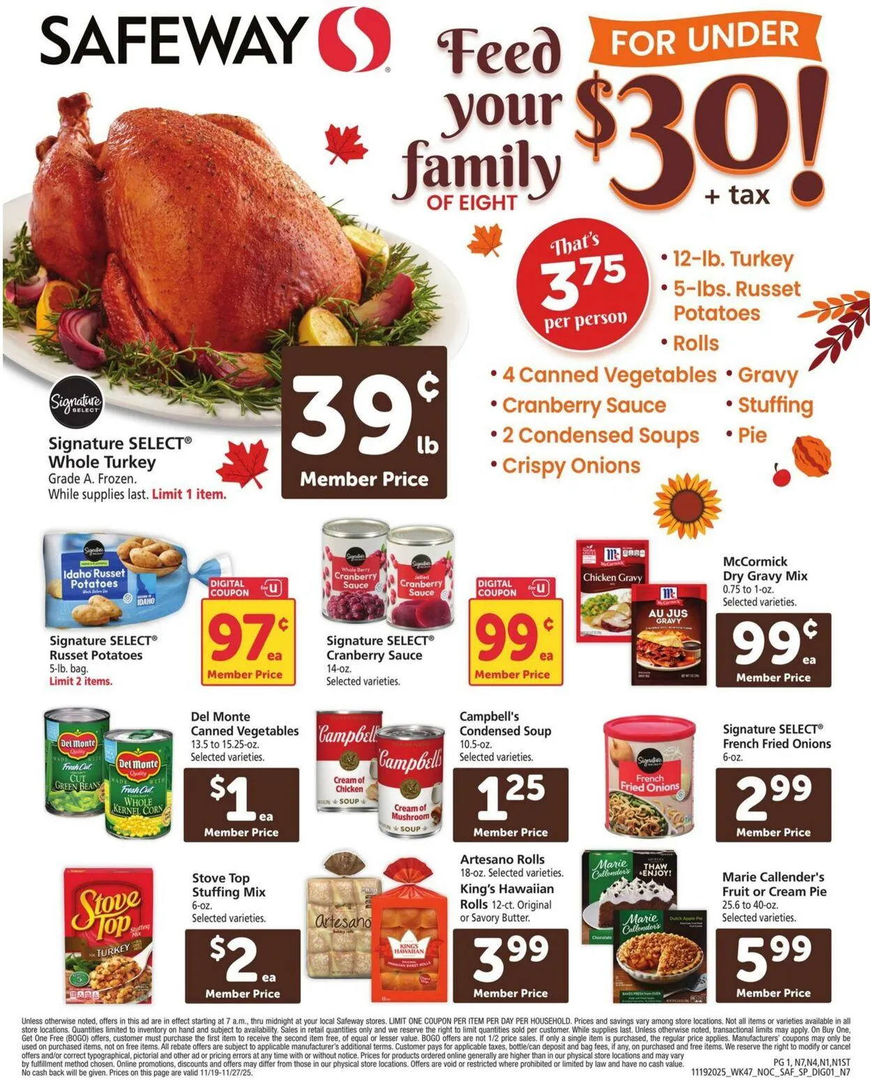 Weekly ad Safeway Current weekly ad from November 19 to November 27 2025 - Page 1