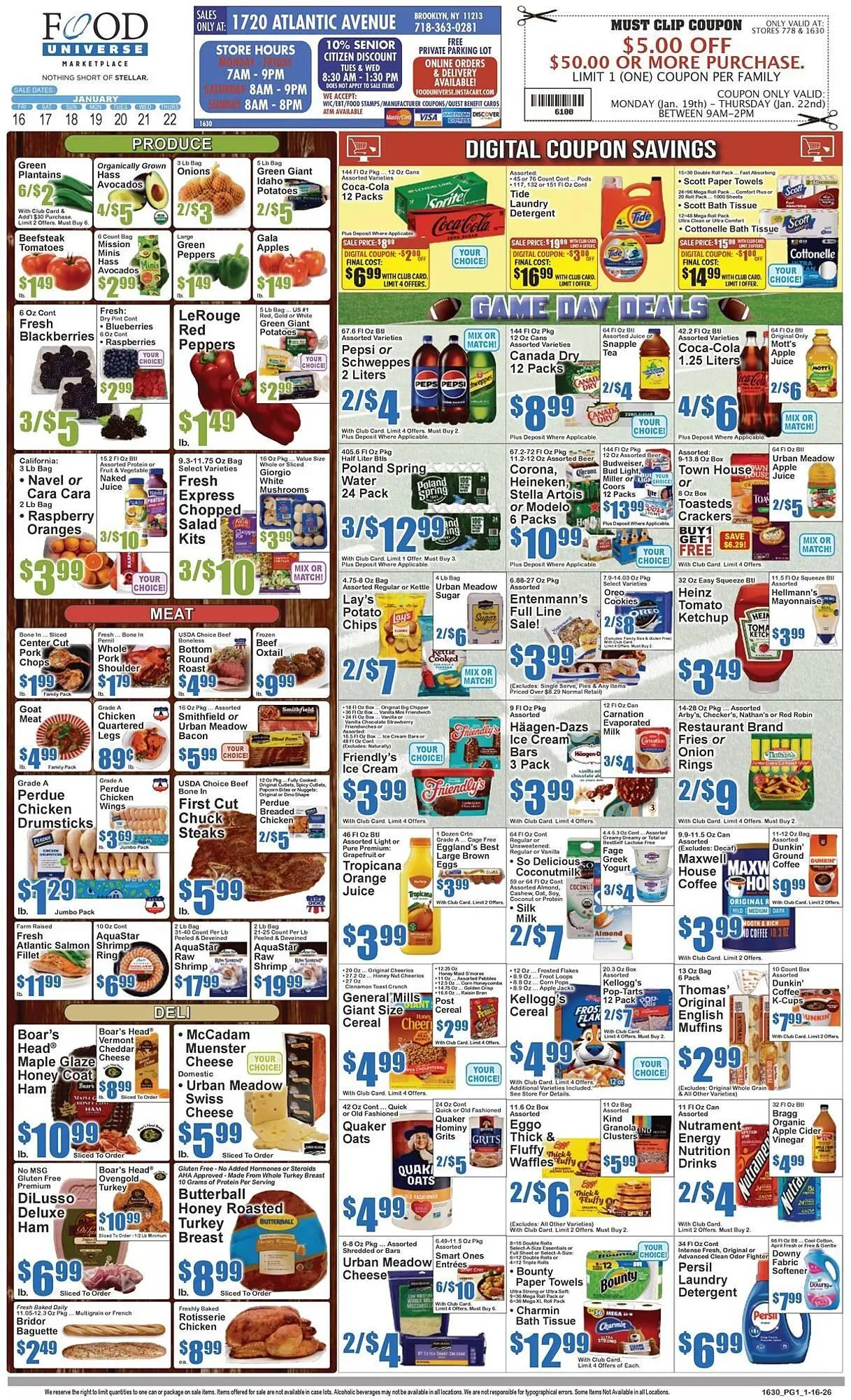 Weekly ad Food Universe circular from January 19 to January 22 2026 - Page 1