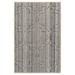 Garland Studio Plush Silhouette Tan/Gray 24" x 36" Accent Rug