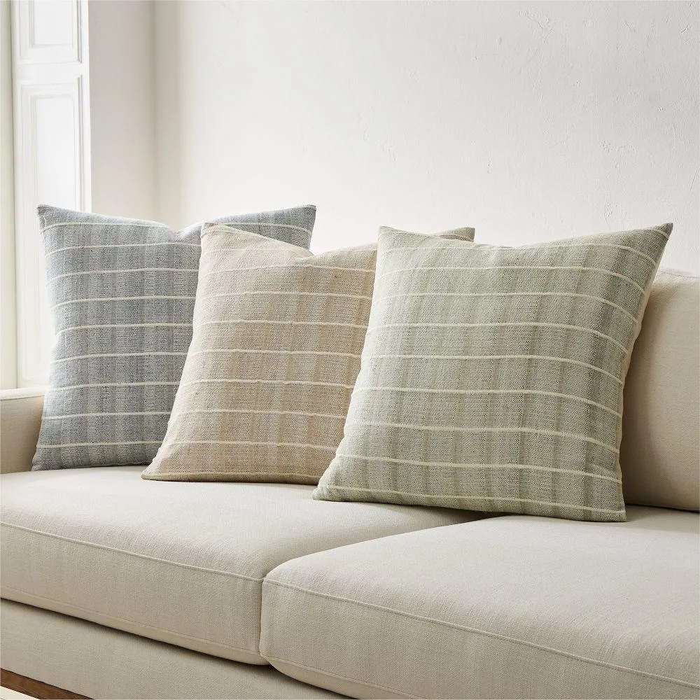 Corded Windowpane Pillow Cover