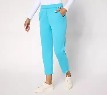 Isaac Mizrahi Live! Regular Clubhouse Scuba Knit Crop Pants