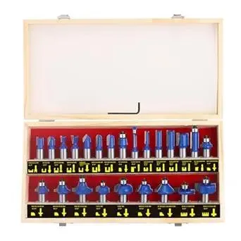 1/2" Router Bit Set 24 Pieces, 1/2 Inch Shank Tungsten Carbide Router Bits, for Professional and Beginners Carpenter