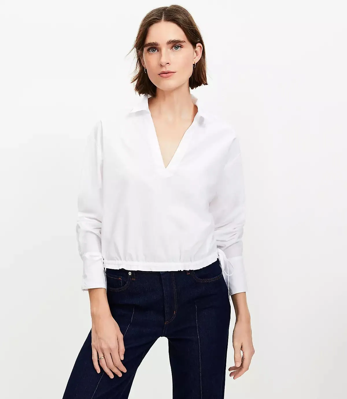 Poplin Side Tie Shirt