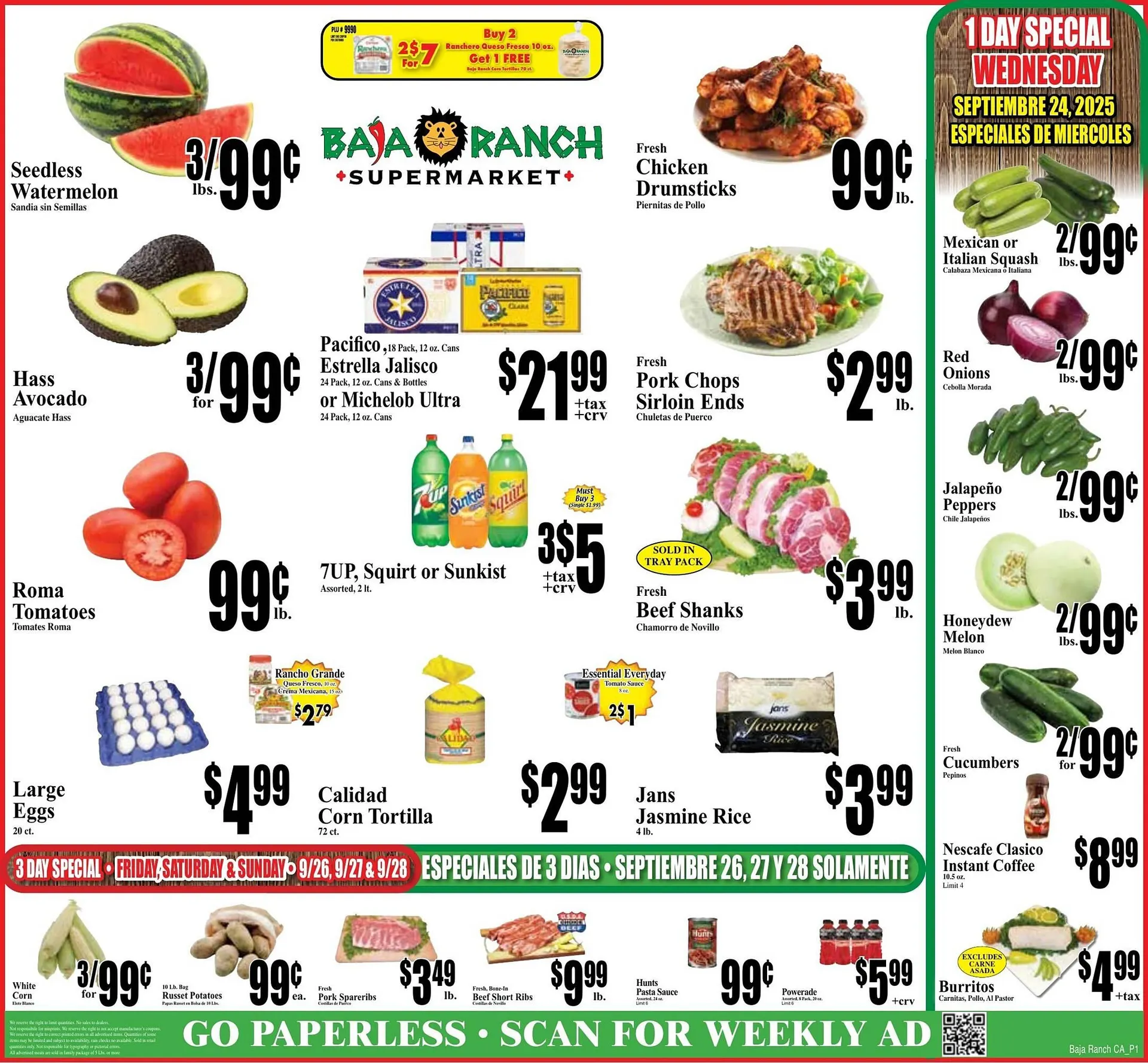 Weekly ad Baja Ranch weekly ad from September 24 to September 30 2025 - Page 1