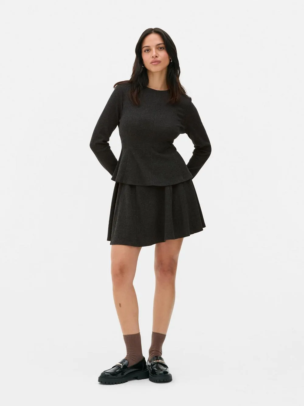 Long Sleeve Peplum Top