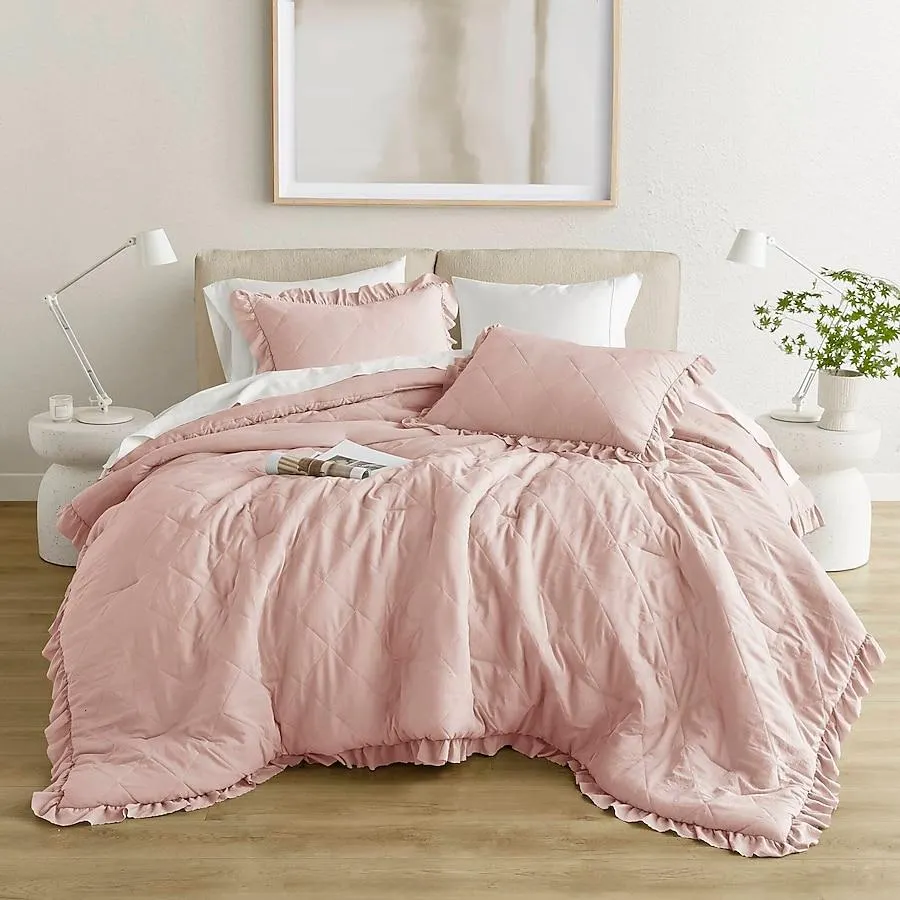 510 Design Blush Geometric Full/Queen Comforter Microfiber