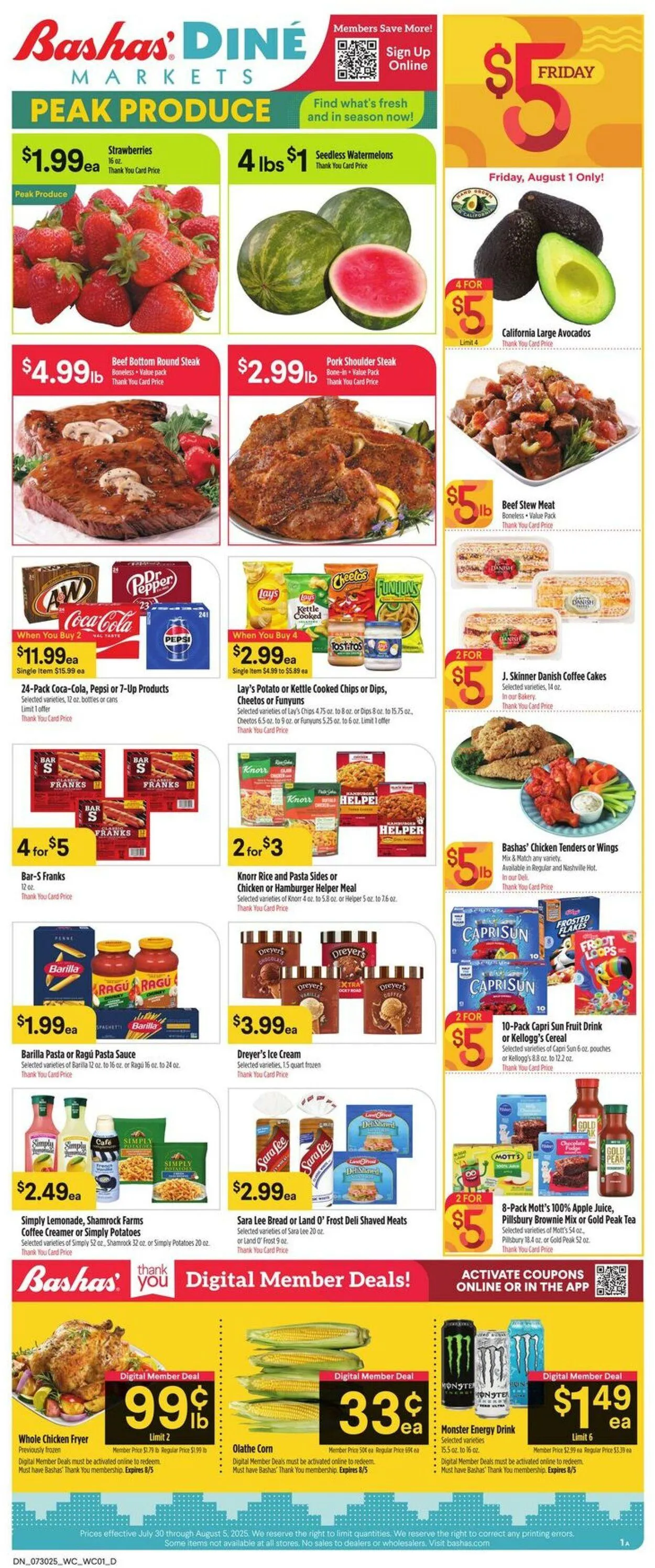 Weekly ad Bashas Current weekly ad from July 30 to August 5 2025 - Page 1