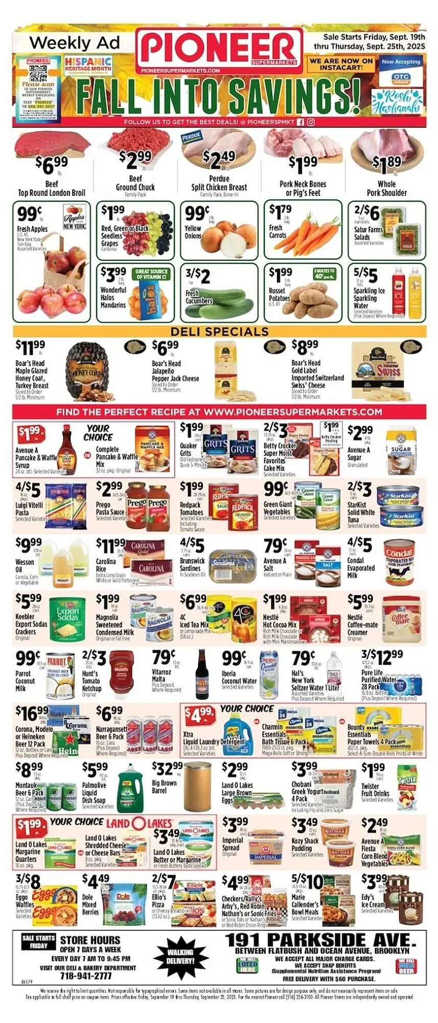 Weekly ad Pioneer Supermarkets weekly ad from September 19 to September 25 2025 - Page 1