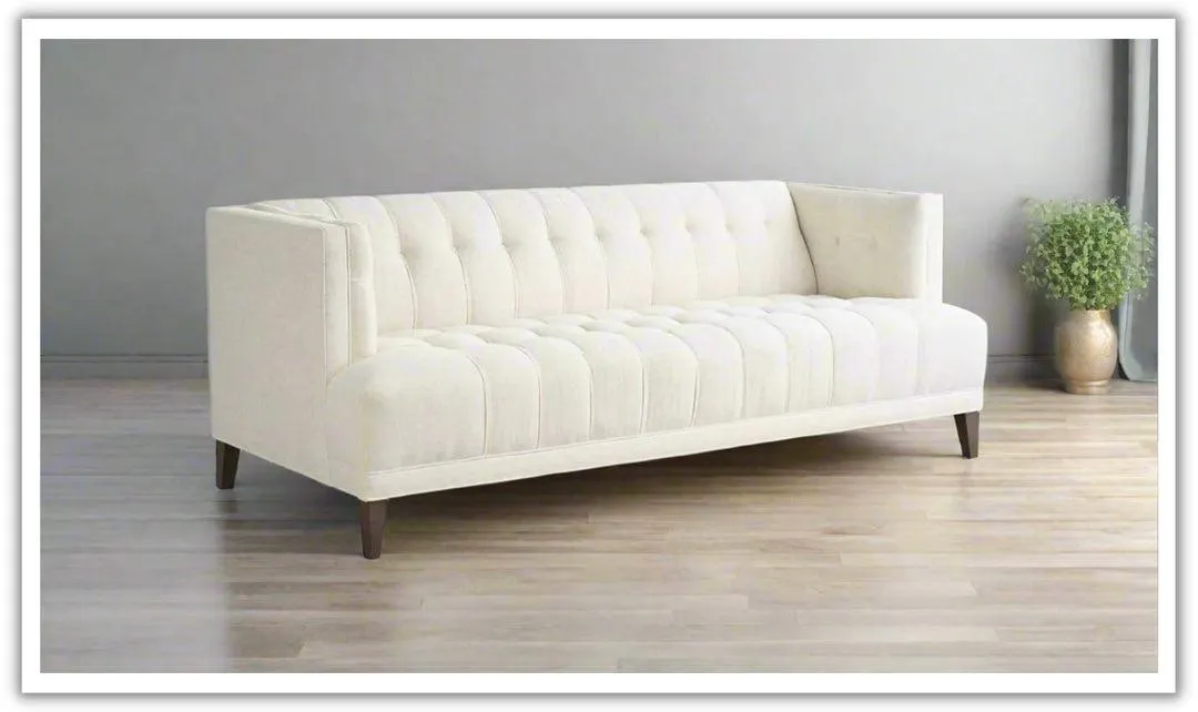 Universal Furniture Paxton 3-Seater Ivory Fabric Sofa