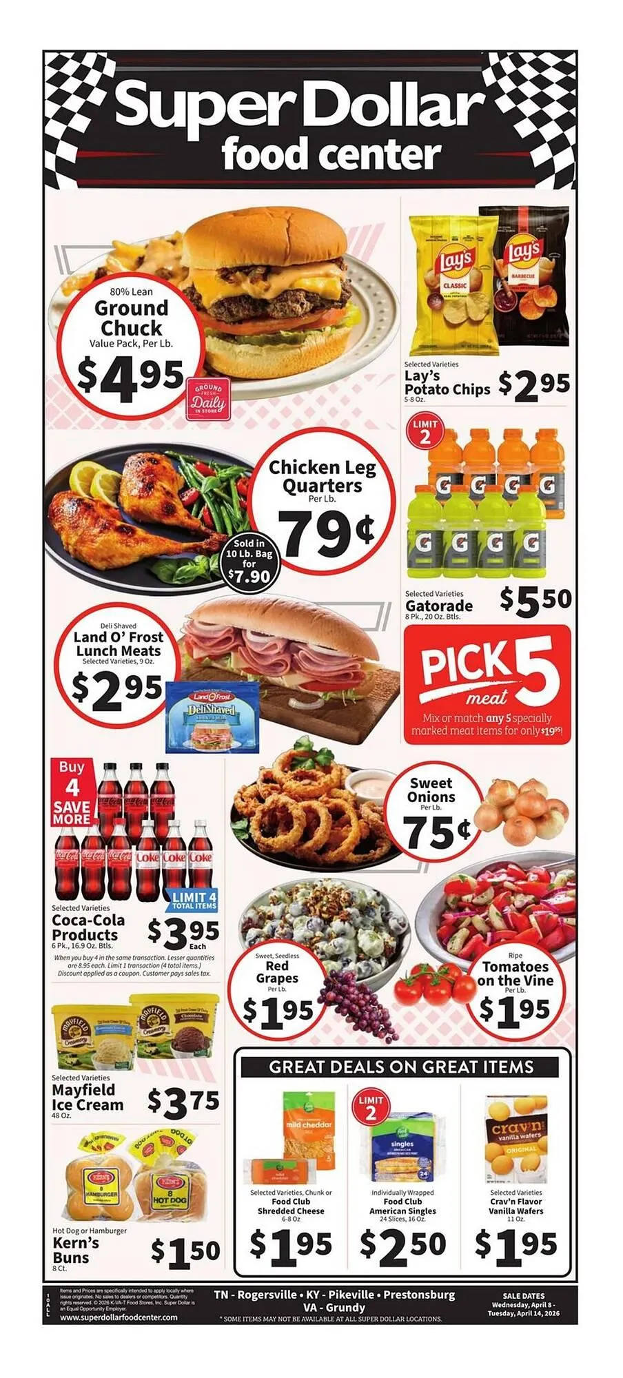 Weekly ad Super Dollar Food Center weekly ad from April 8 to April 14 2026 - Page 1