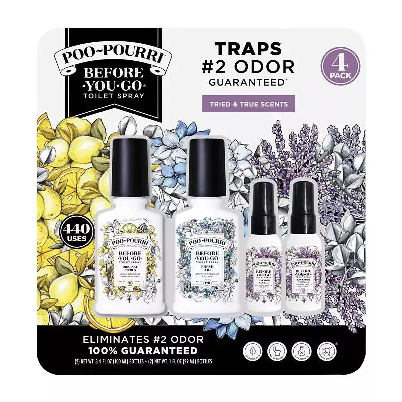Poo Pourri Before You Go Toilet Spray, 4 ct.