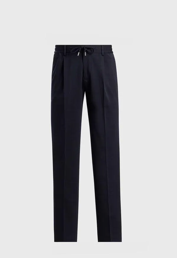 Wool & Cotton Jersey Drawstring Pant