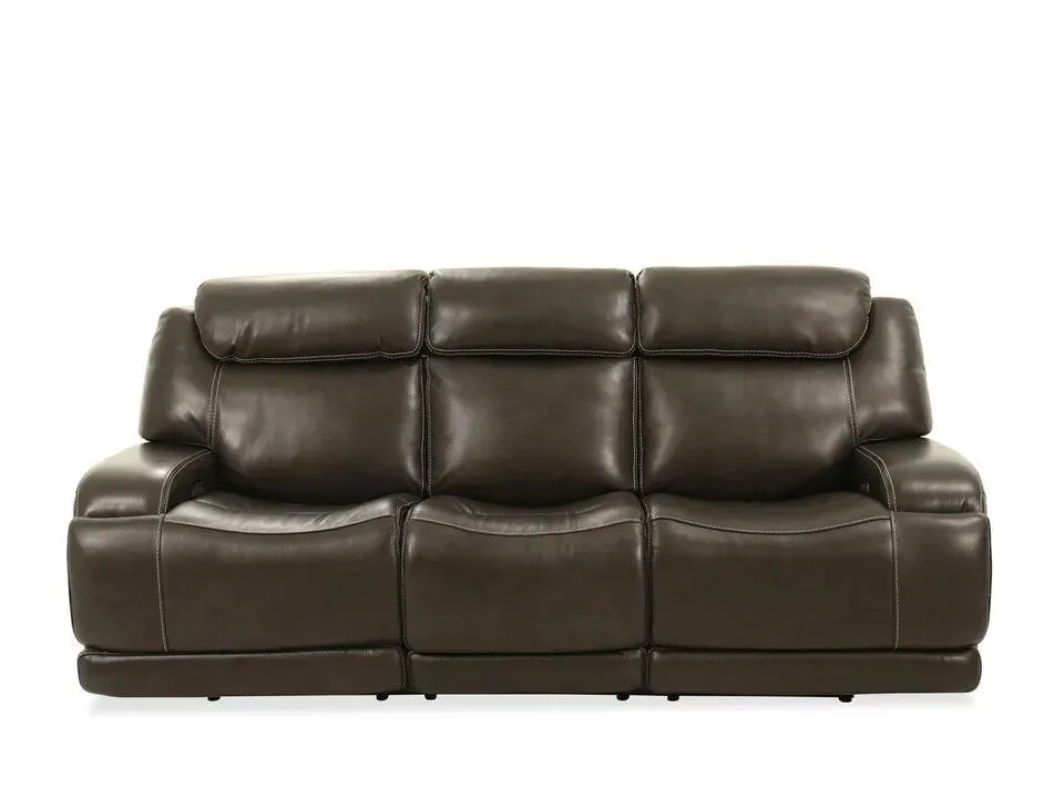 Pewter Power Headrest Sofa