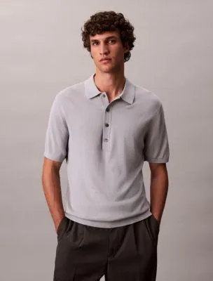 Silk Cashmere Polo Sweater
