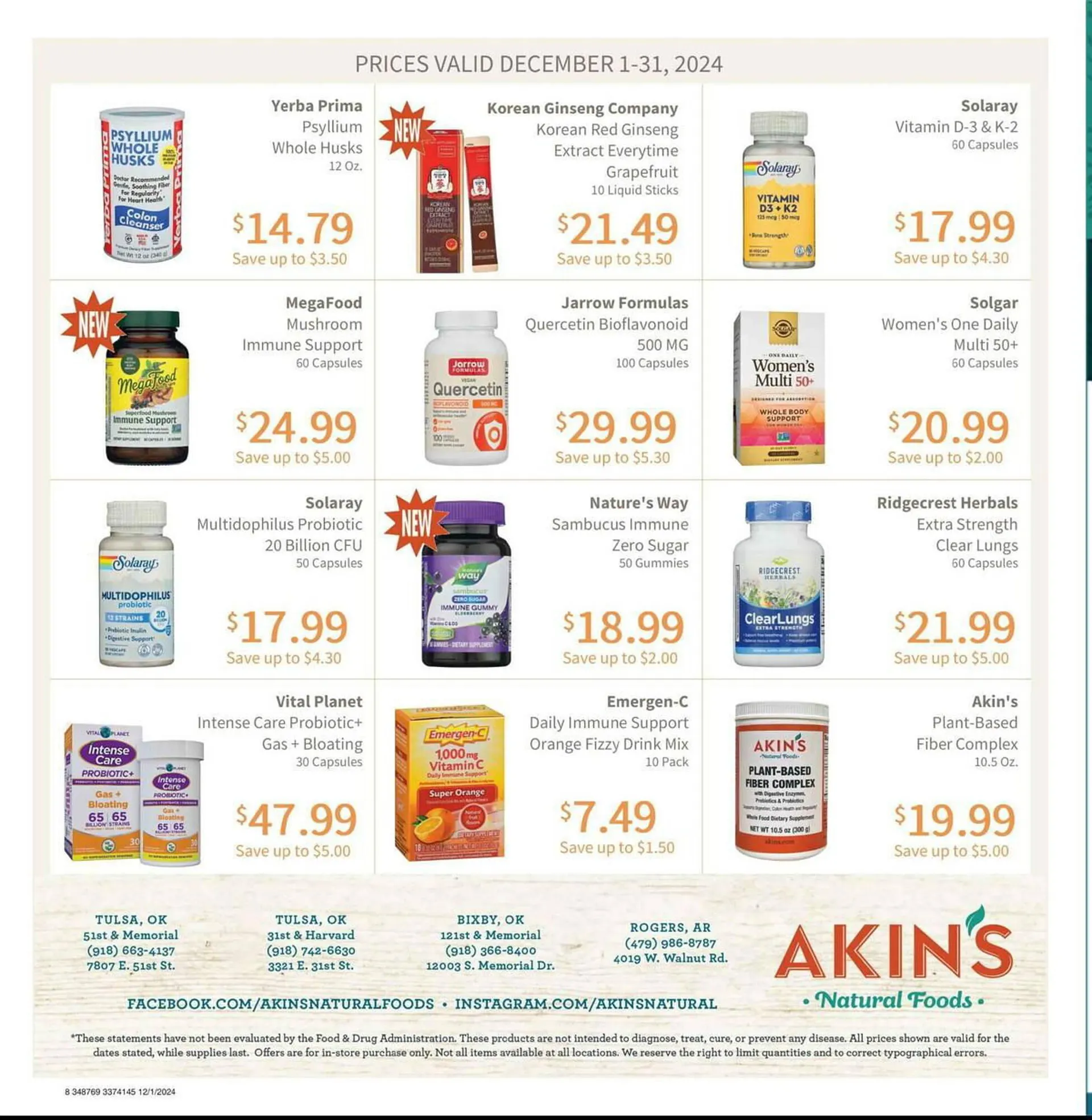 Weekly ad Akin's Natural Foods Weekly Ad from December 1 to December 31 2024 - Page 8