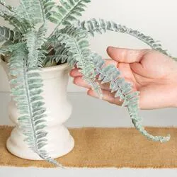 Flocked Artificial Fern Bush - Seconds