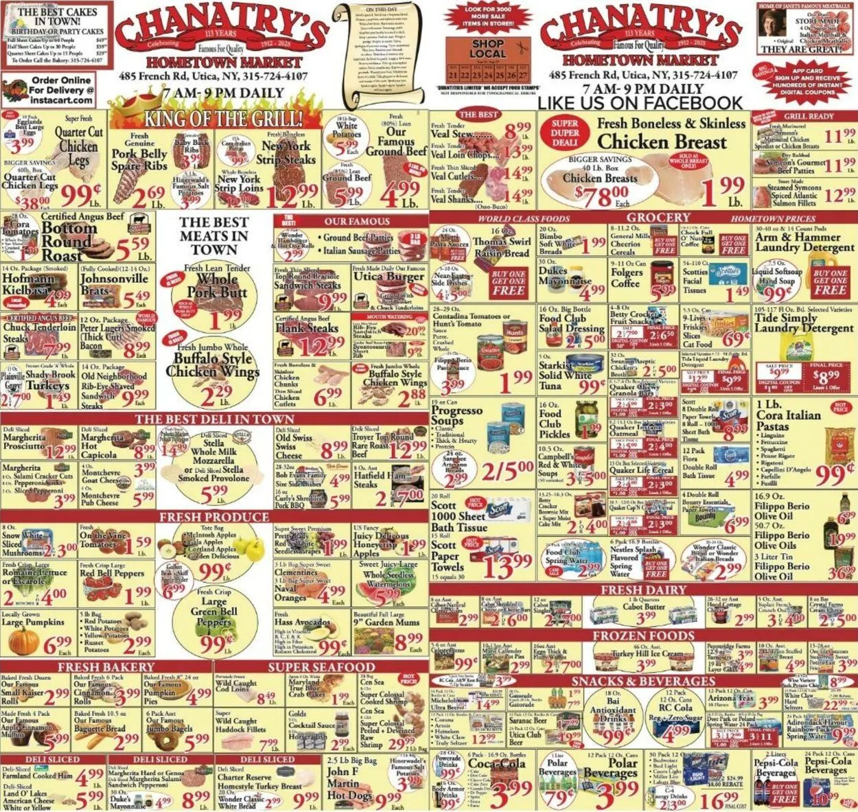 Weekly ad Chanatry's Hometown Market from September 20 to September 26 2025 - Page 1