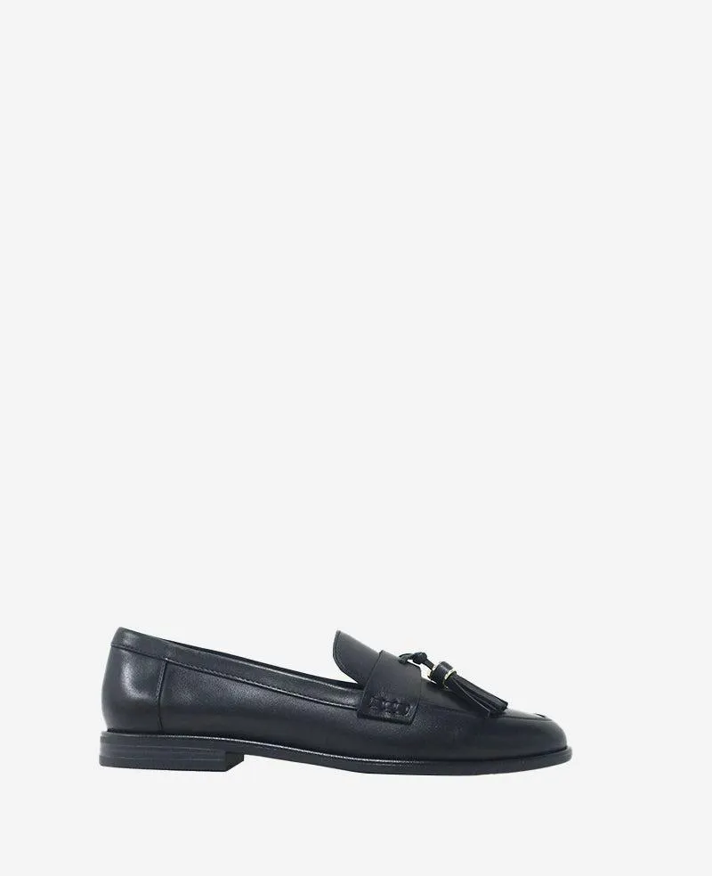 Lyra Leather Loafer - Black Leather