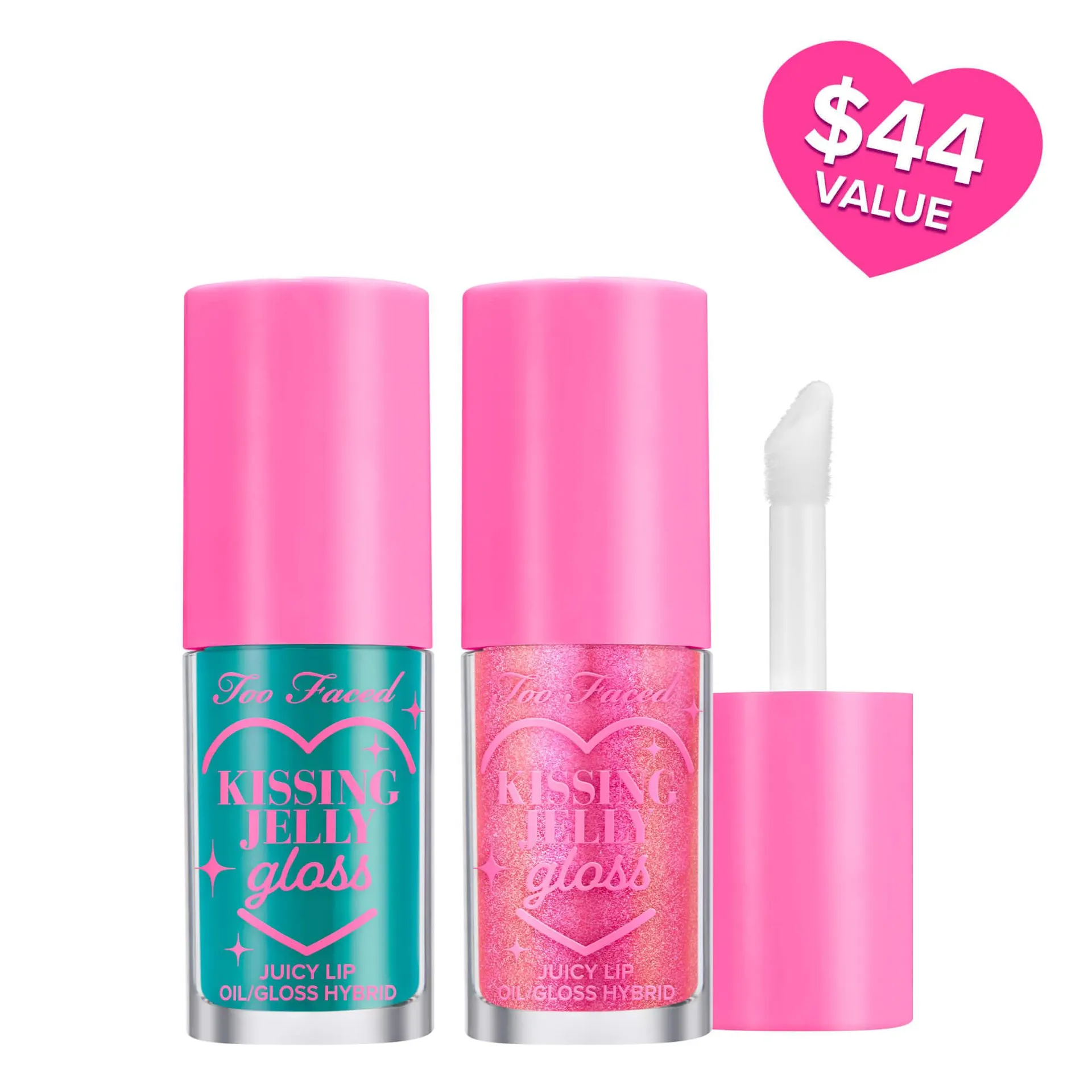 Kissing Jelly Lip Oil Gloss Set: Bubblegum & Sweet Cotton Candy