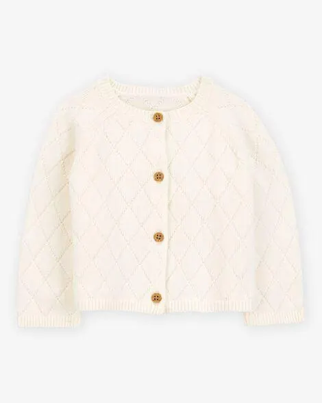 Baby Button-Up Cardigan - Ivory